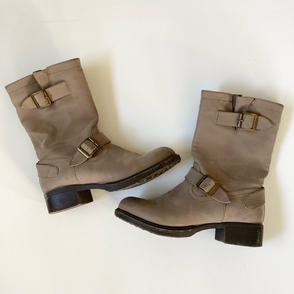 Relativity Taupe Buckle Boots